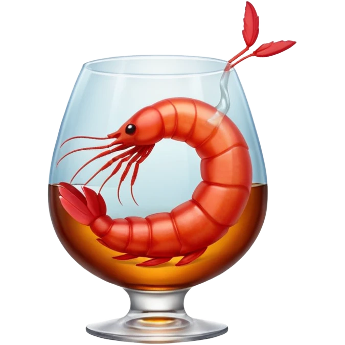 A SHRIMP DRINKING BURBON emoji