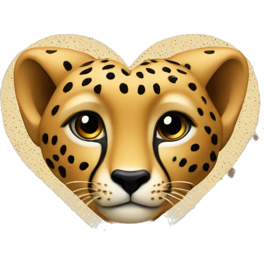 Cheetah printed heart ￼ emoji