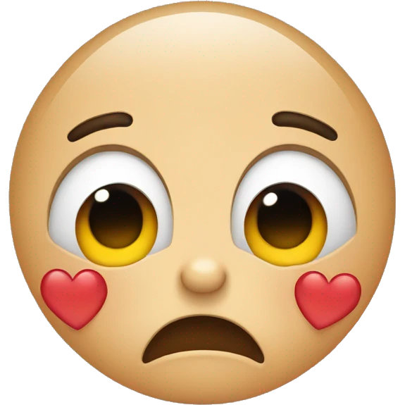 Crying face with heart eyes and hands on cheeks emoji