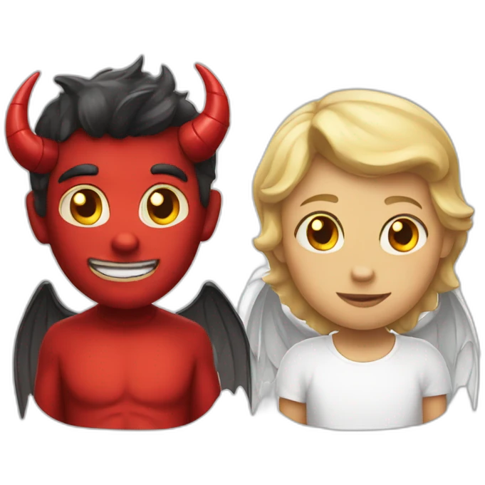Devil and angel emoji