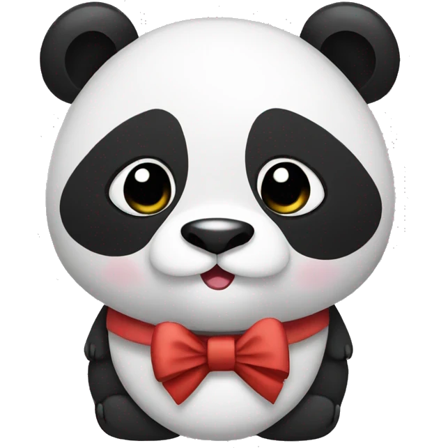 Panda with bow emoji