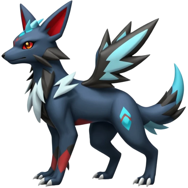 Zoroark-Zekrom-Umbreon-Silvally-fusion (full body) emoji