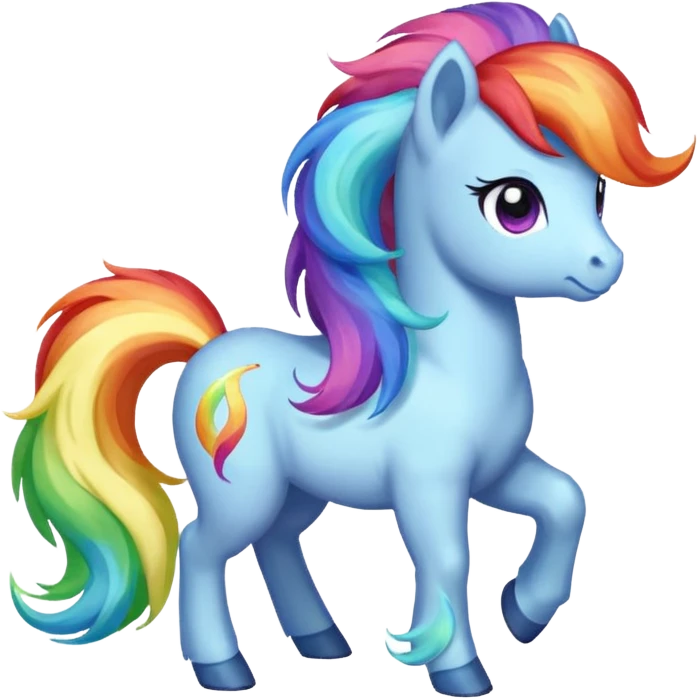 Rainbow galarian ponyta emoji