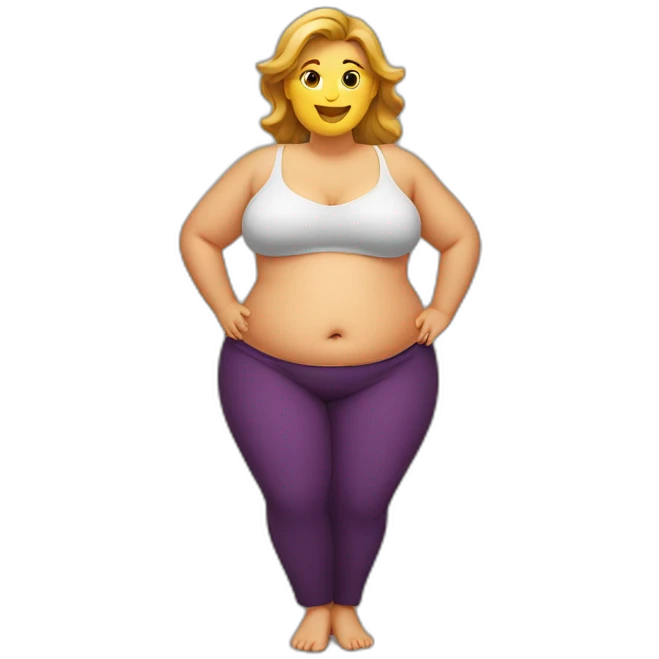 obese-woman-big-belly emoji