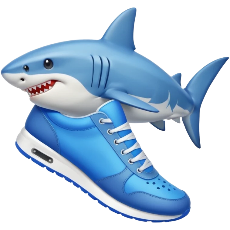 Tiburon con tenis azules  emoji