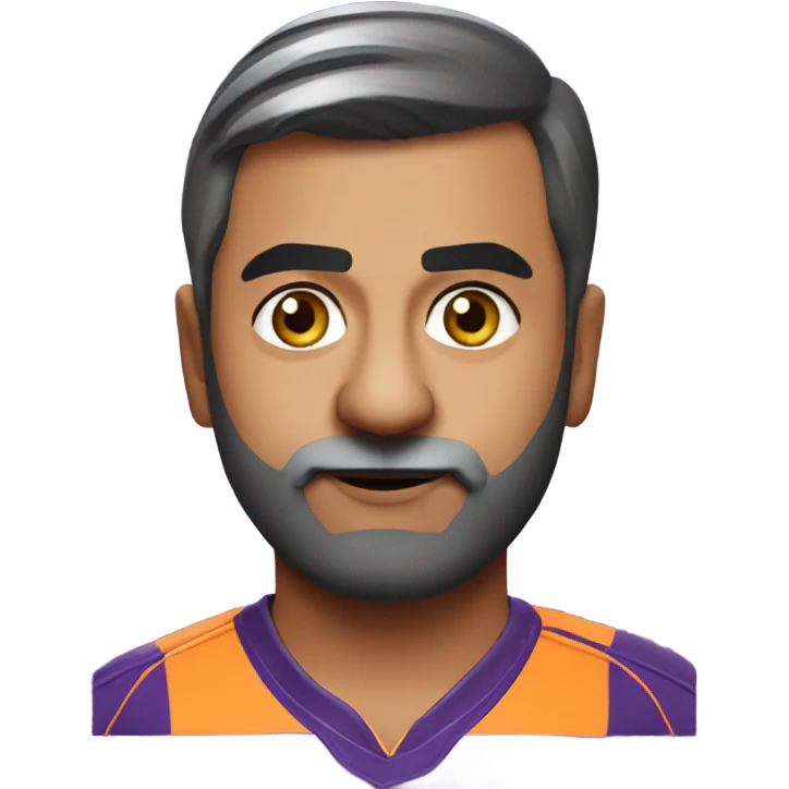 SANJAY DUTTA in KKR Jersey  emoji