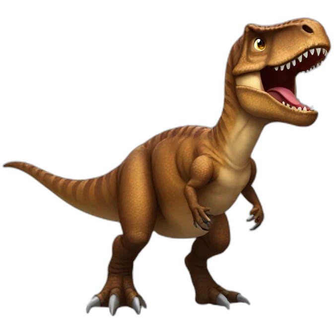 Brown T-rex emoji