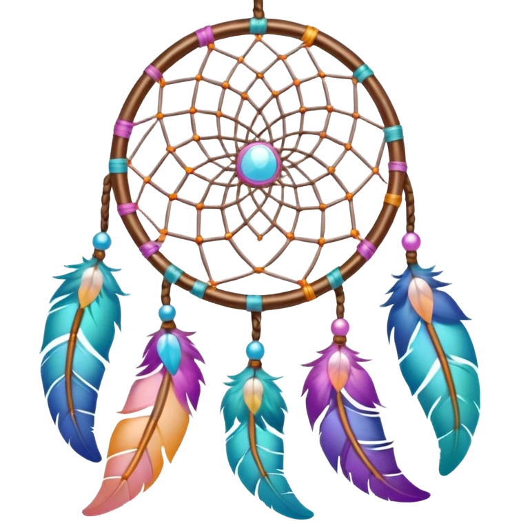 Huge shiny colorful pastel dreamcatcher emoji
