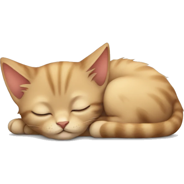 A kitten sleeping in the afternoon  emoji