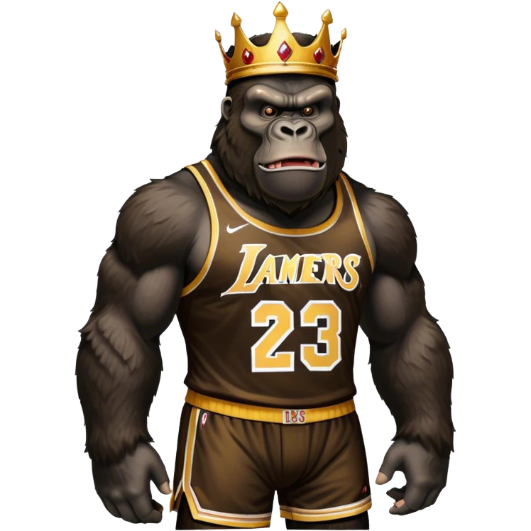 king kong wearing lebron jersey emoji