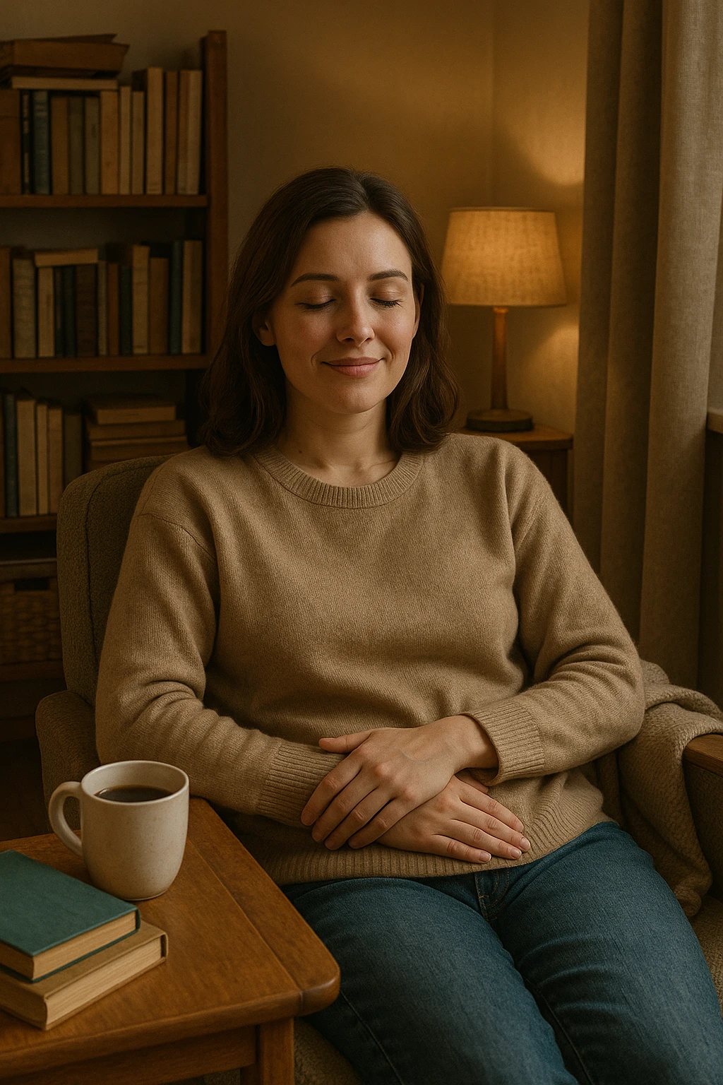 donna che vuole rimanere nella sua zona di comfort. Immagini realistiche emoji