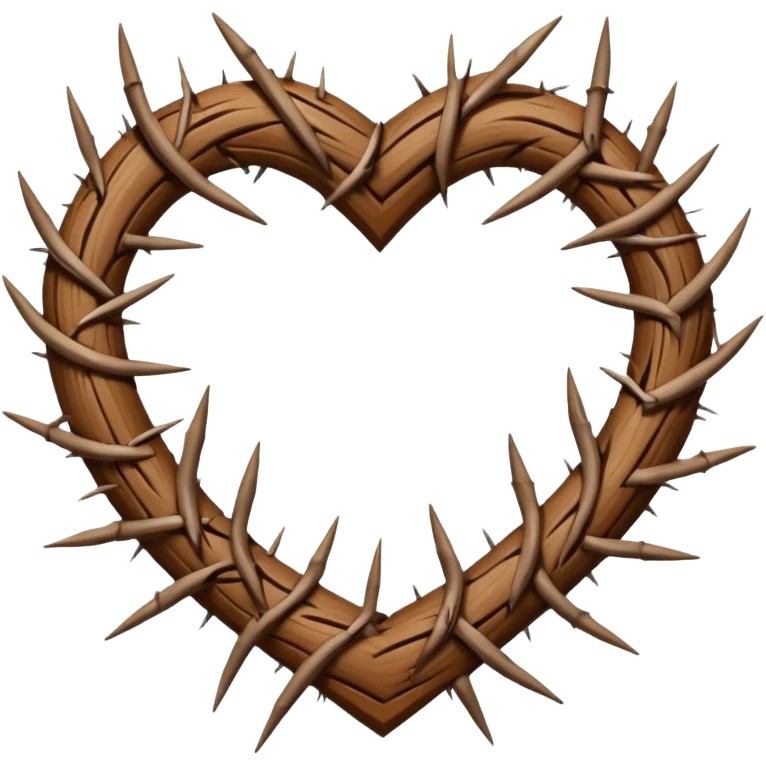 Around the heart  Crown thorns  in horizontal lly  emoji