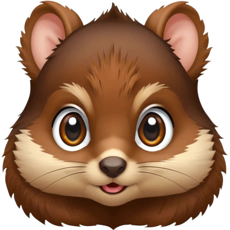 baby squirrel dark brown emoji