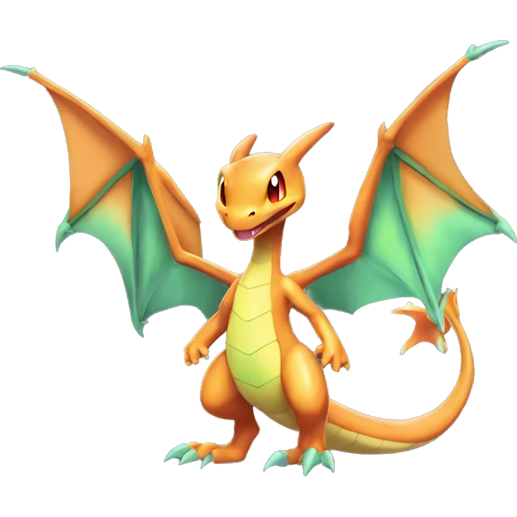 Metallic Flygon-Charizard full body emoji