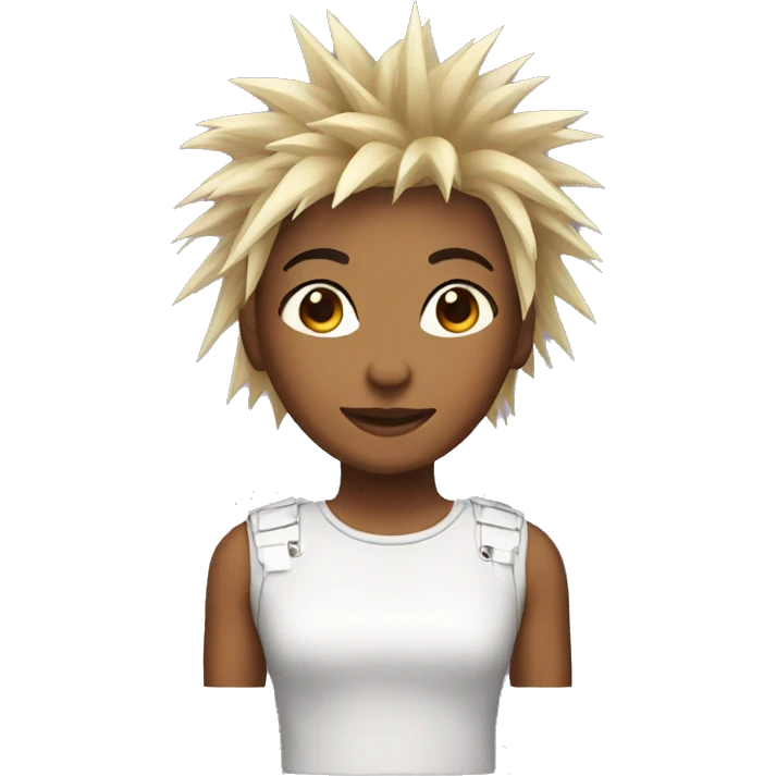 spikey hair girl emoji