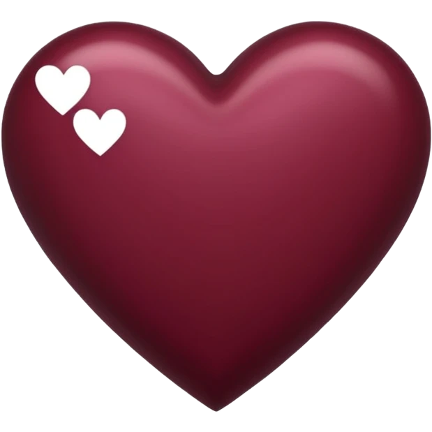 Corazón de color vinotinto oscuro emoji