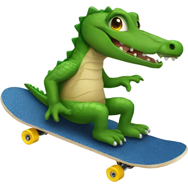 Alligator skateboarding  emoji