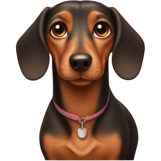 Dachshund with a bob haircut emoji