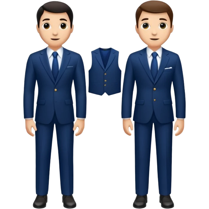 plain isolated dark blue suits emoji