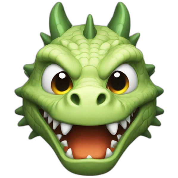 Scary dragon coding emoji