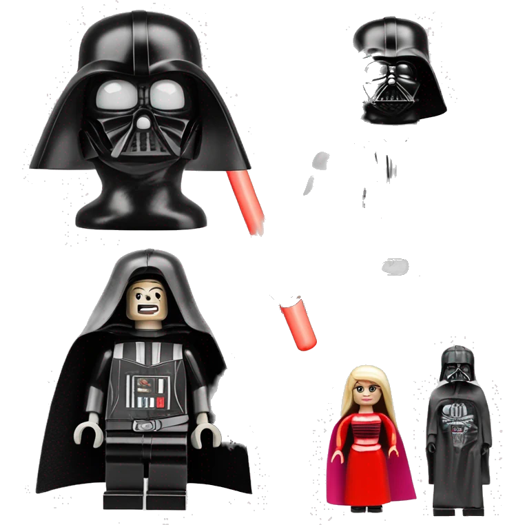 Lego Darth Vader’s and Barbie’s seriously dusty disturbing disgusting ghostly haunted horror dream mansion  emoji