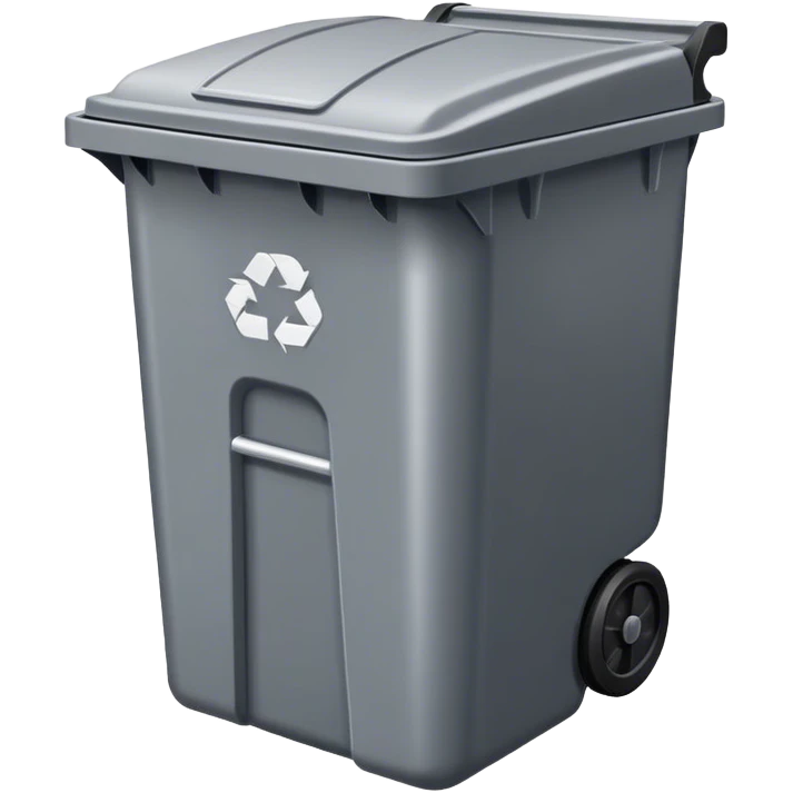  garbage bin, without recycle symbol emoji