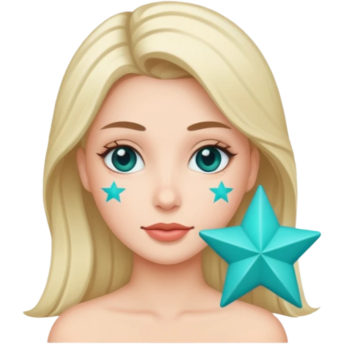 Teal star with alana emoji