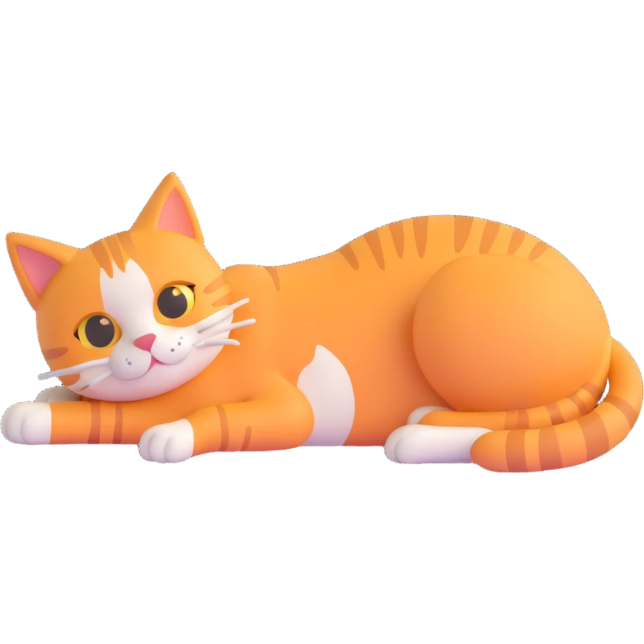 a cat lying down emoji