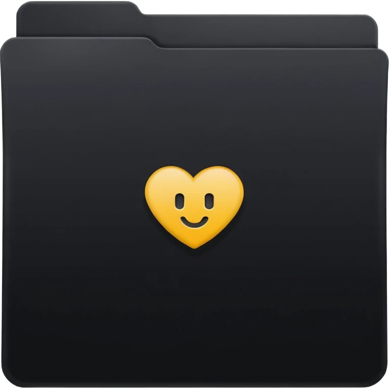 minimal black folder icon emoji