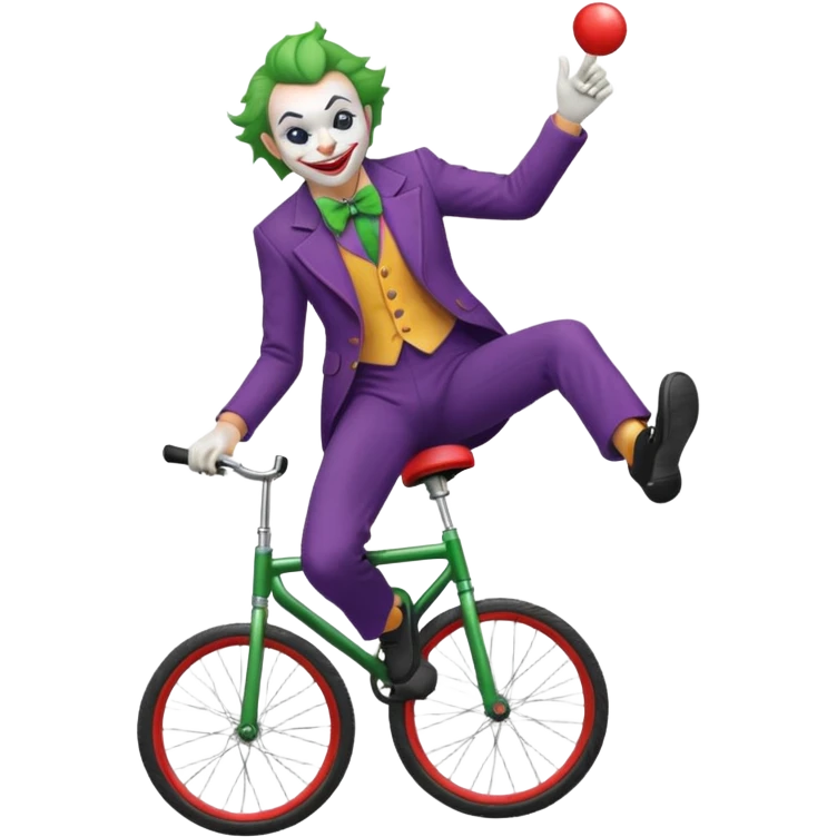 Unicyclist Joker with one wheel  emoji