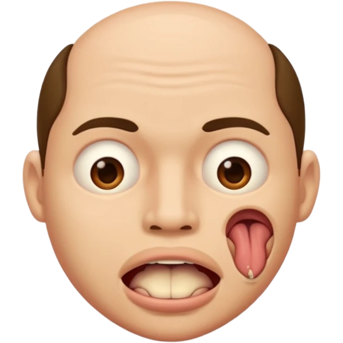 man mouth only without face emoji