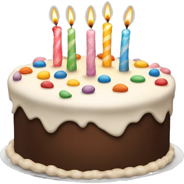 Birthday cake with 43 emoji
