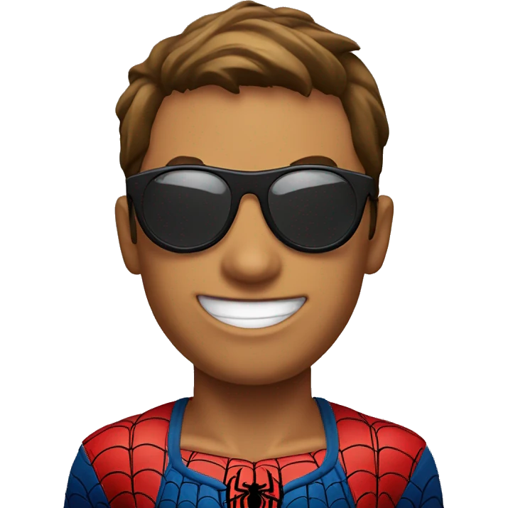 spiderman with sunglasses, circle emoji