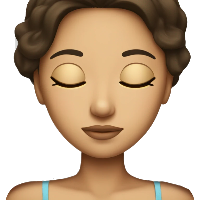 Brunette girl sleeping emoji