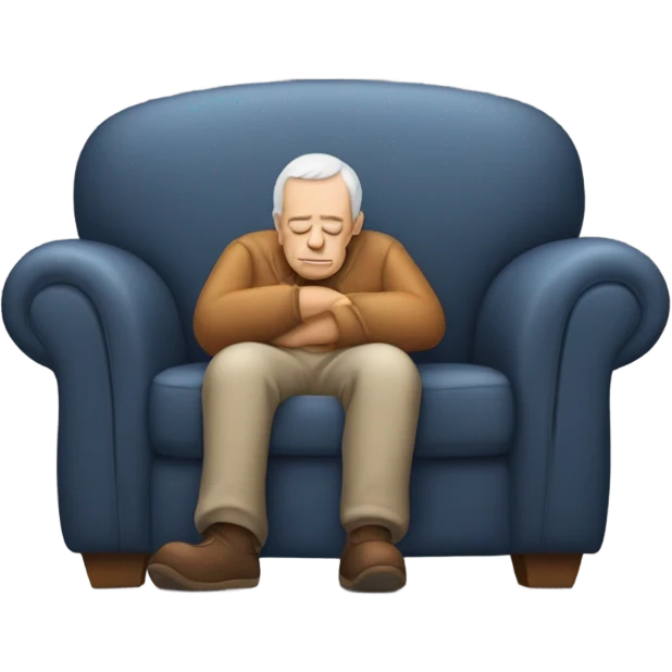 Old man sleeping in an armchair emoji
