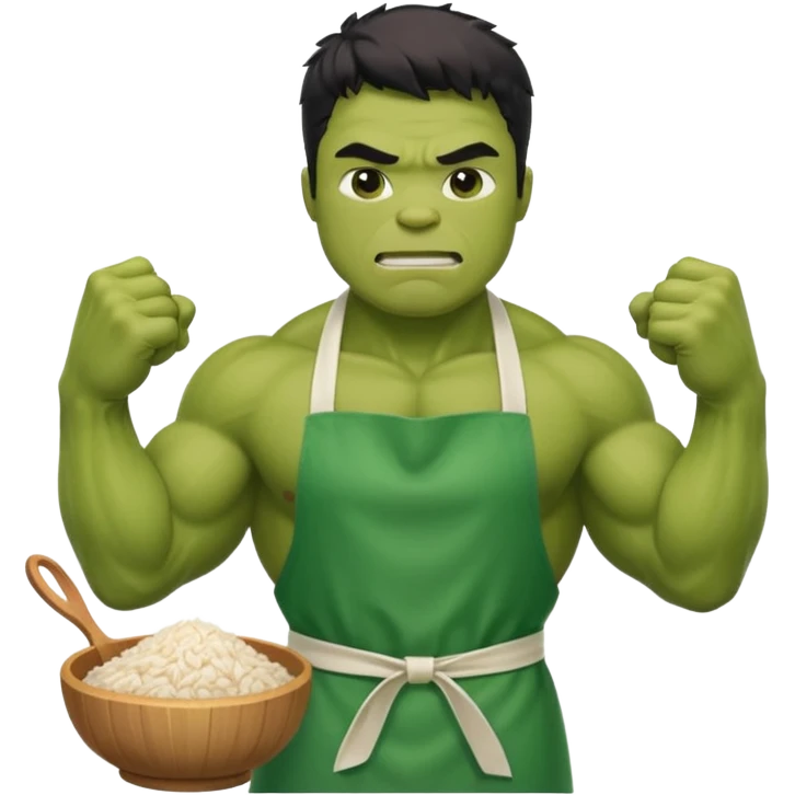 hulk fazendo arroz emoji