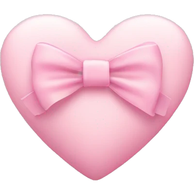 Pastel pink heart with a bow emoji