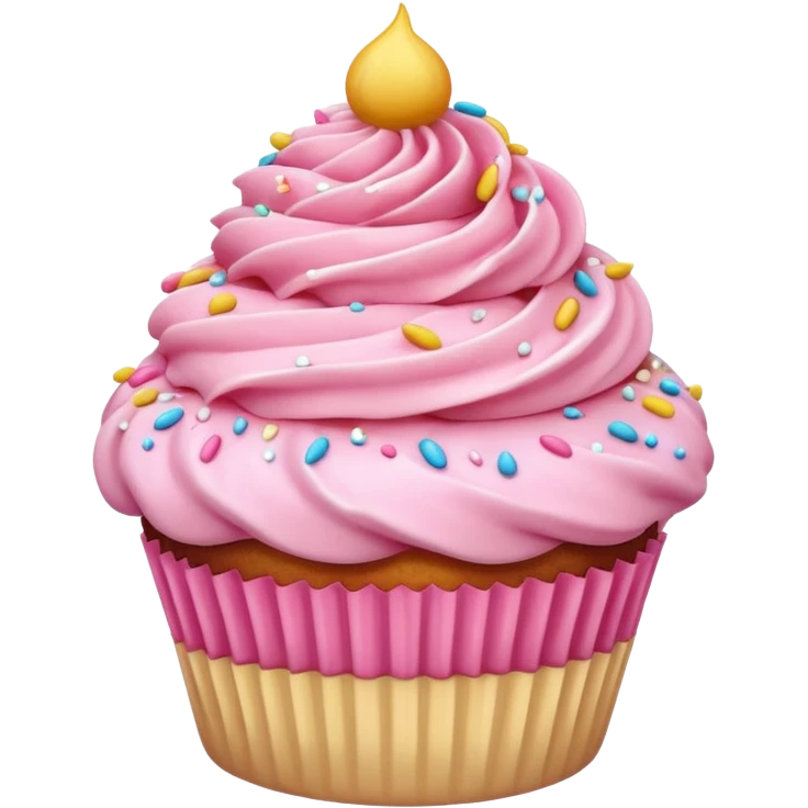Cupcake with pink icing emoji