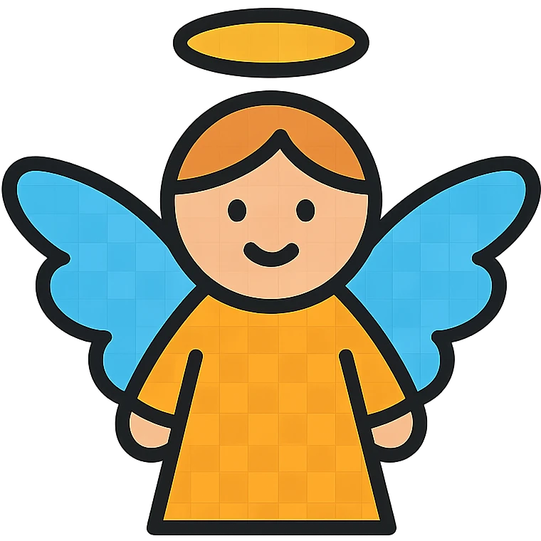 angel with wings and halo emoji