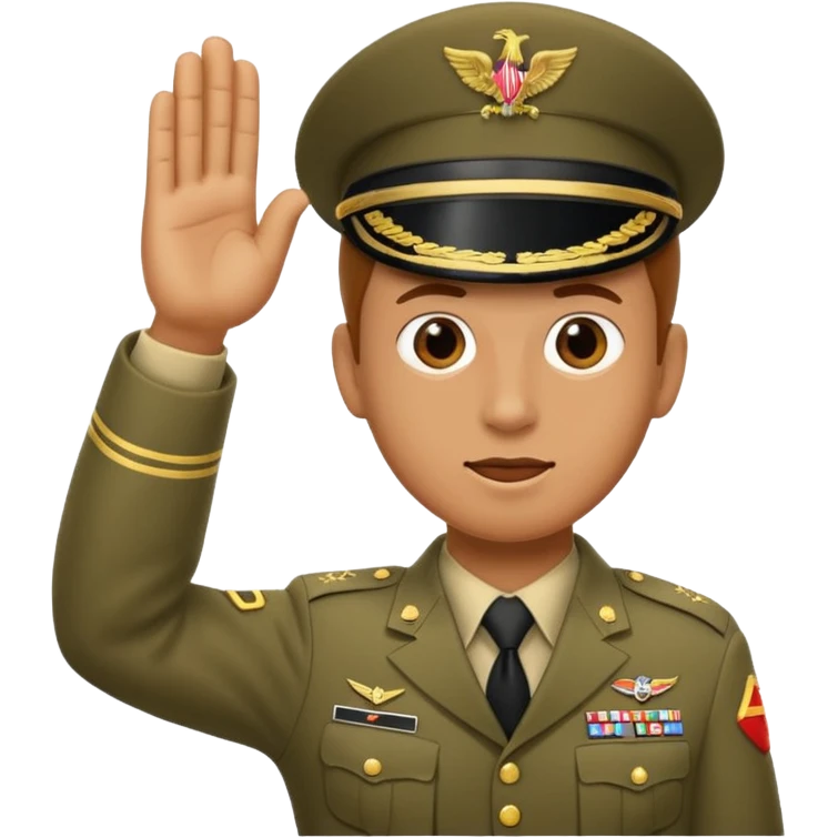 Penis doing army salute emoji