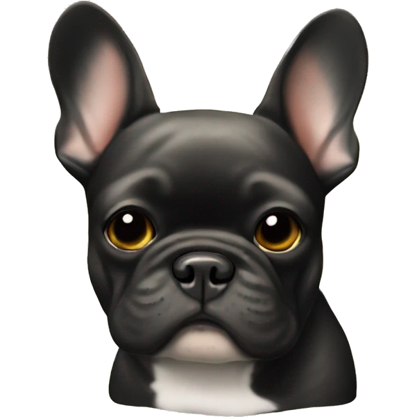 Black-and-tan French bulldog sitting on gold coins emoji