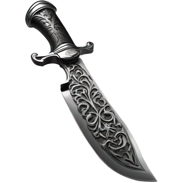 Gothic chrome knife emoji