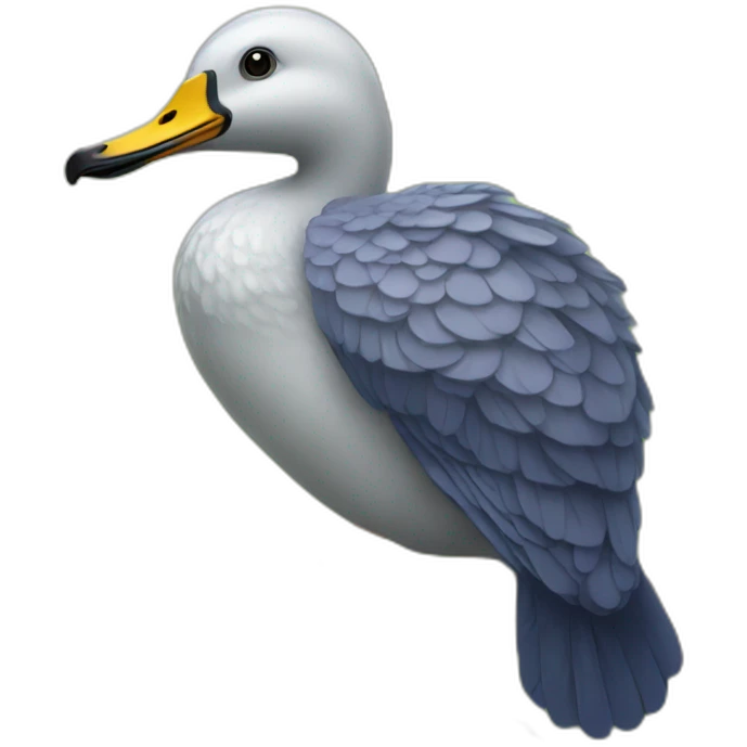 Ornithorynque sur un canard emoji