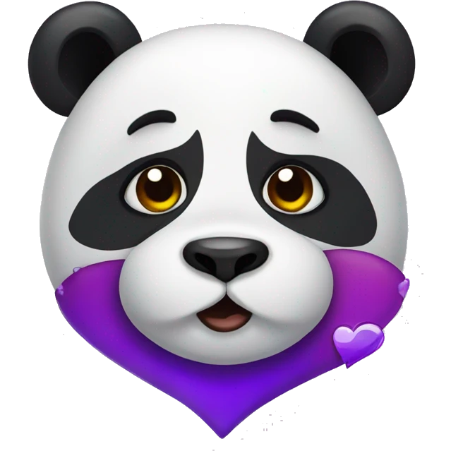 Panda with purple heart  emoji