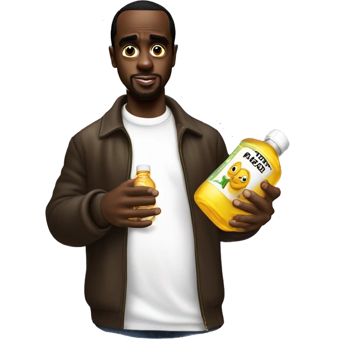 P Diddy with baby oil in his hands emoji