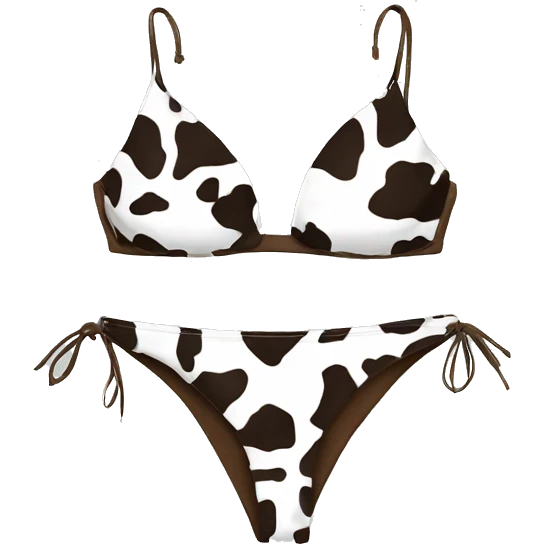 Cow print bikini emoji