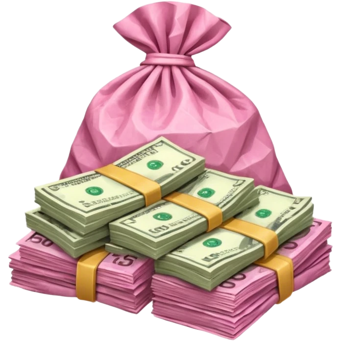 Falta dinero (color rosa) emoji