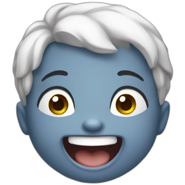 the baby is laughing really loud  emoji