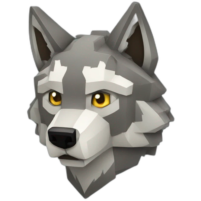 A Minecraft wolf emoji