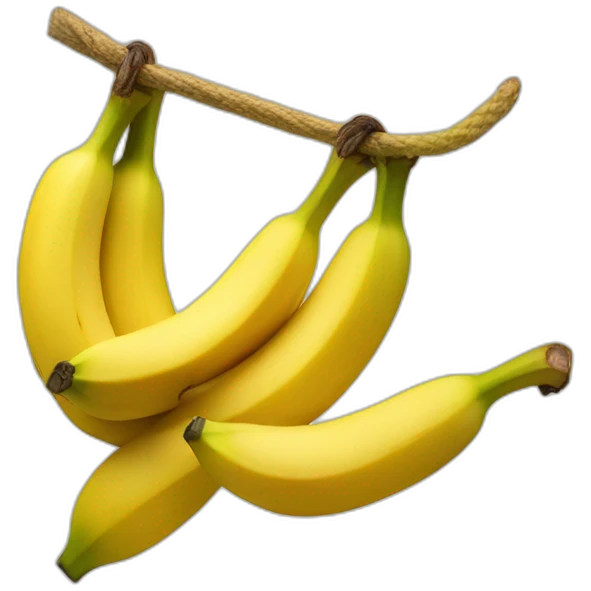 dangling bunch of banana emoji